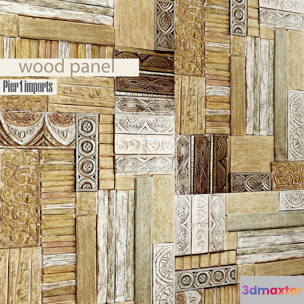 Board decor. Panel carving carved decor wall decor plank panel wooden decor boards wooden wall panel slats 3D Max
