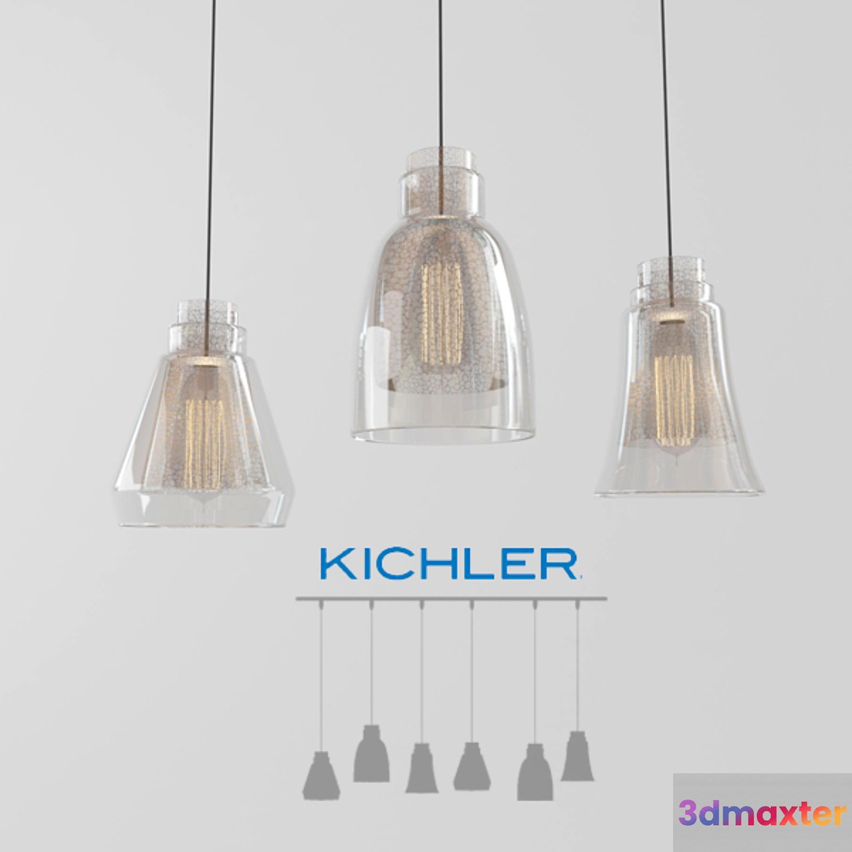 Kichler Evie 6 Light Chandelier 3D Max
