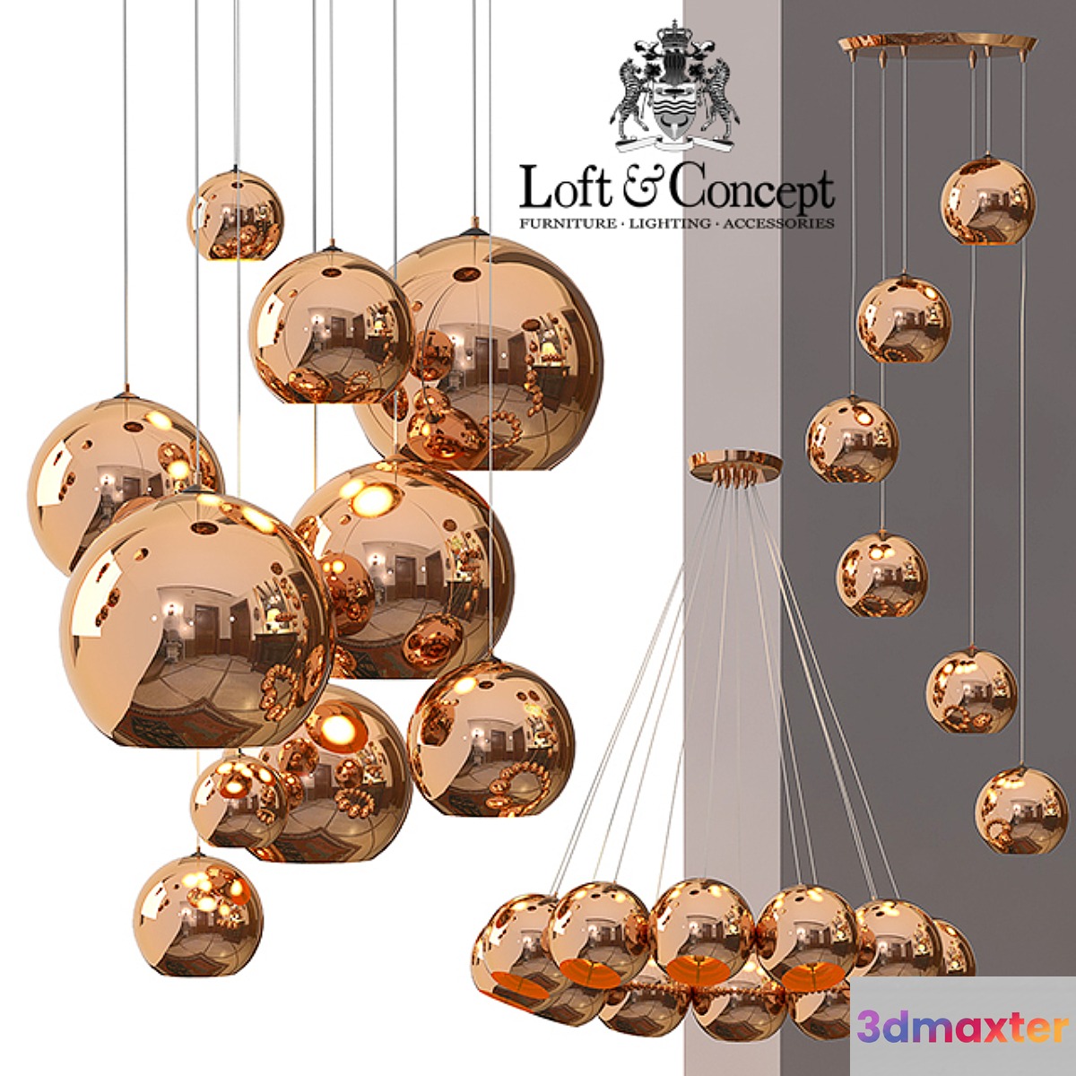 Copper Shade Chandelier