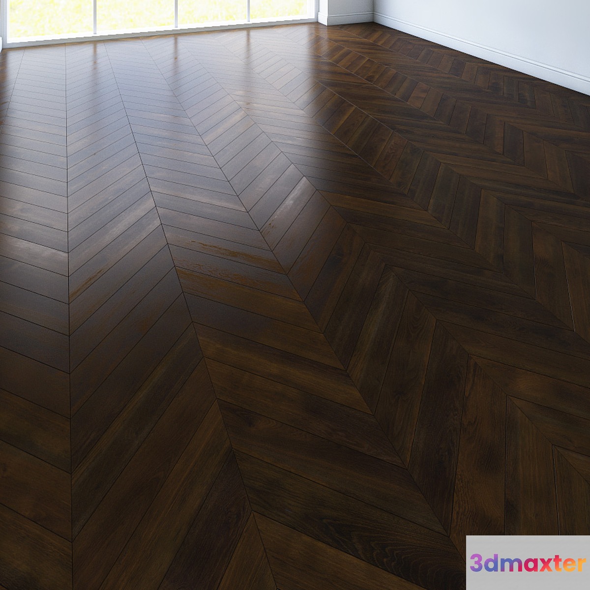 Parquet chevron classic dark