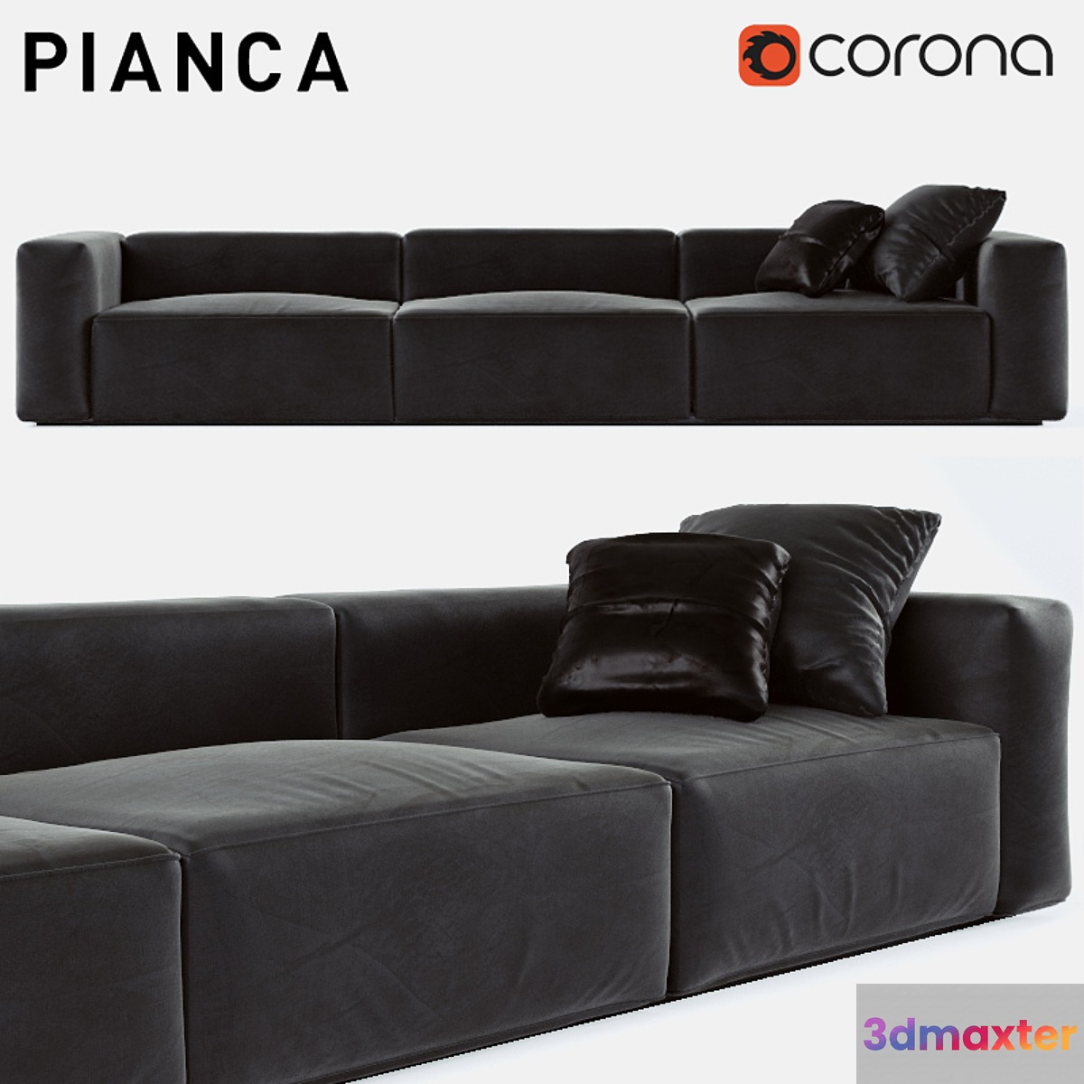 Modern sofa Pianca Insieme People 3D Max