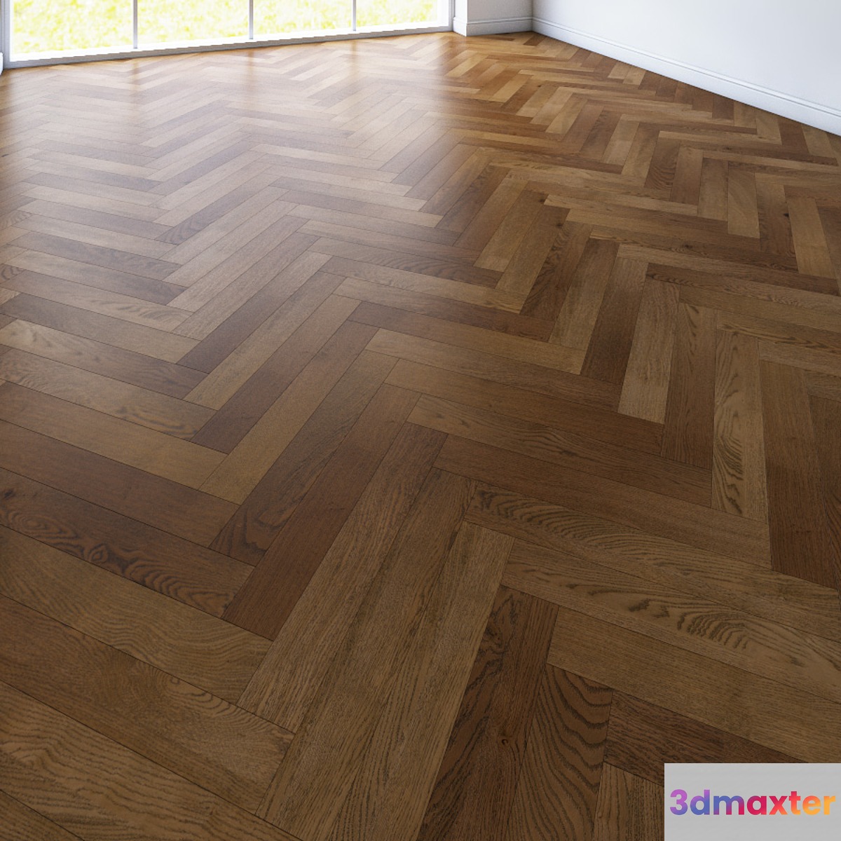 Parquet-herringbone. 3 types 3D Max