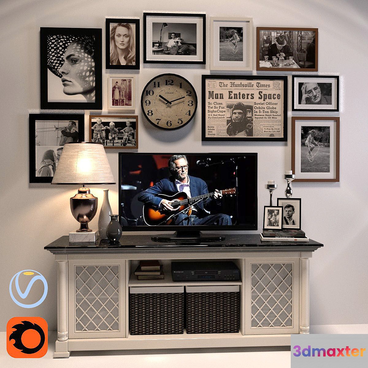 TV cabinet 3D Max