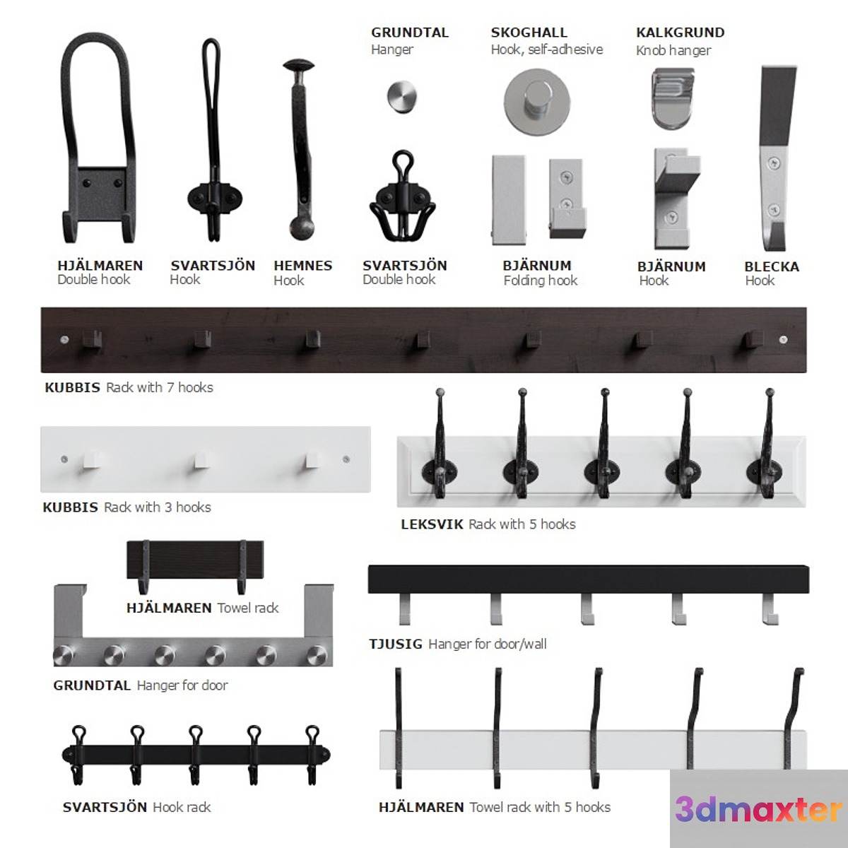 IKEA hooks and hangers