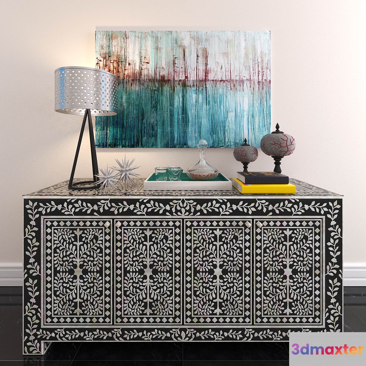 bone inlay console