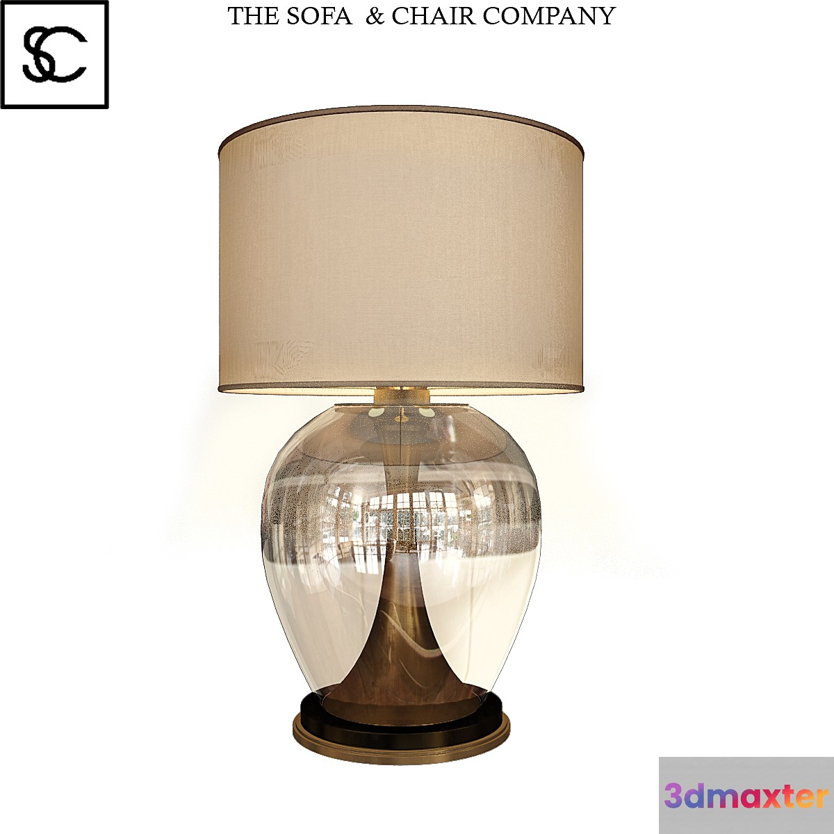 CONCAVE BRASS_TABLE LAMP 3D Max