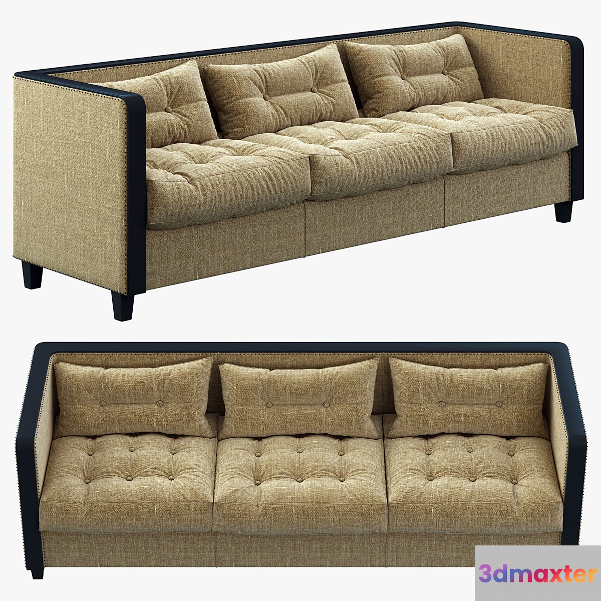 Restoration Hardware Shelter Arm Upholstered Sofa 3D Max