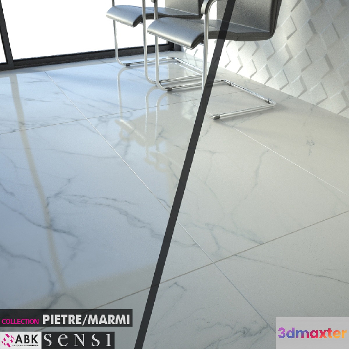 ABK COLLECTION PIETRE MARMI SENSI STATUARIO WHITE Set 01