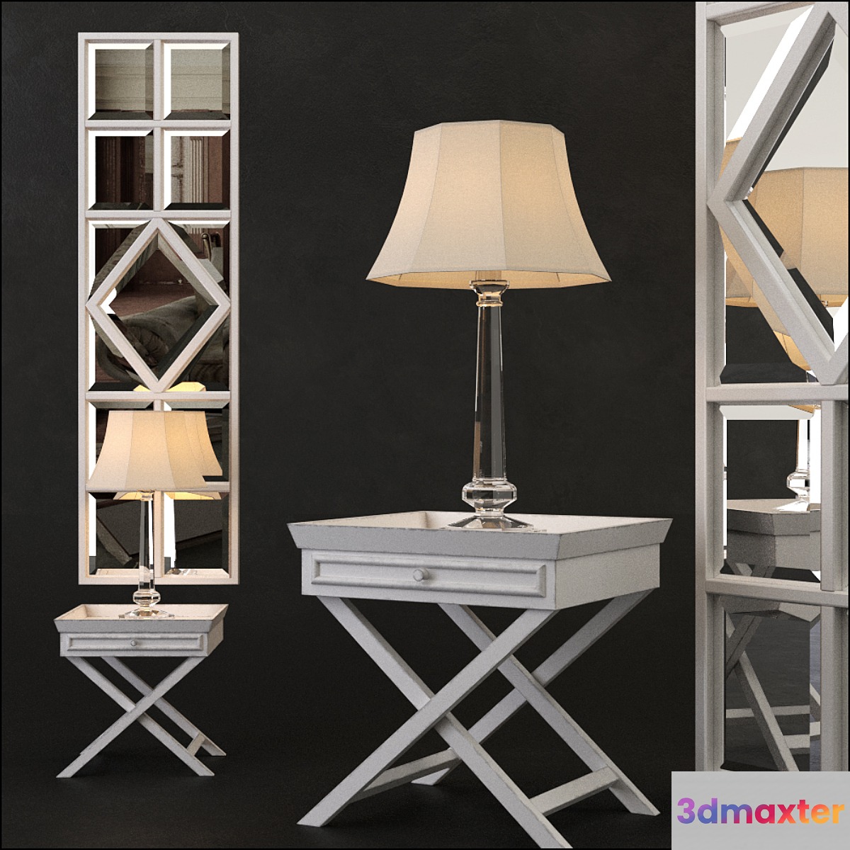 Bedside set 1 3D Max