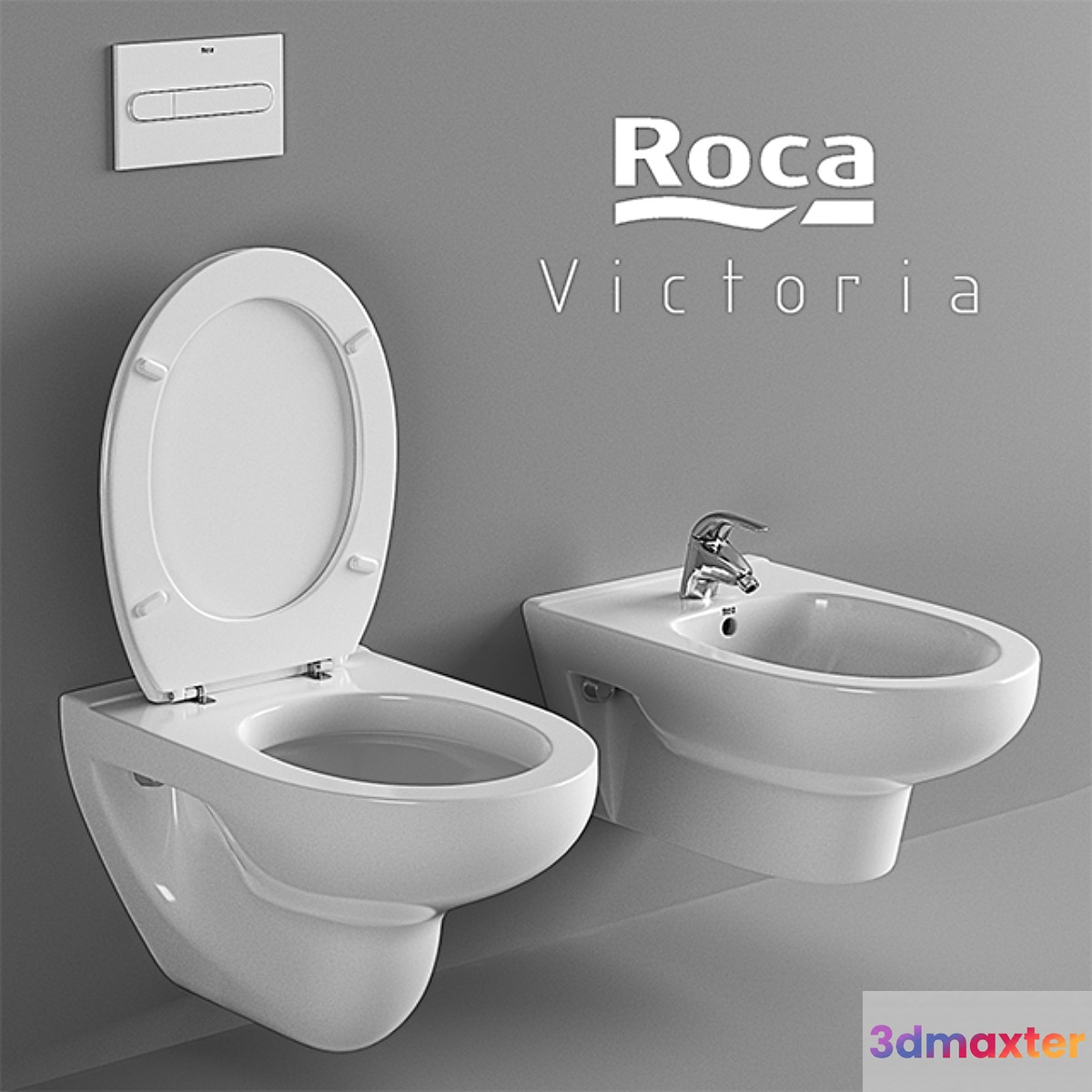 Suspended toilet and bidet Roca Victoria