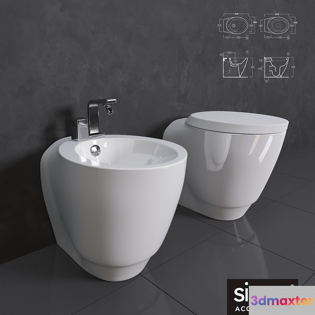 Simas bidet and toilet Bohémien - No.2