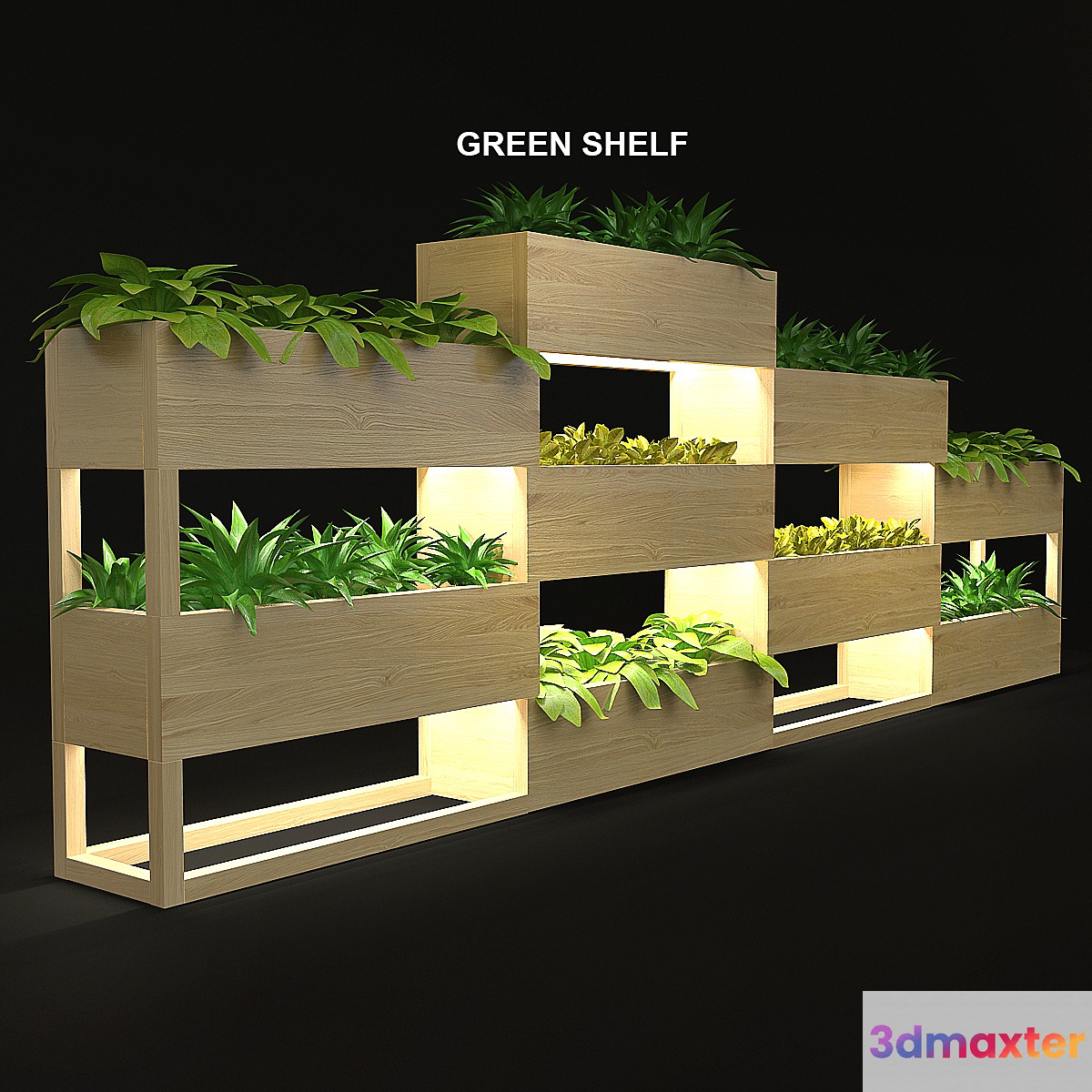 green shelf 3D Max