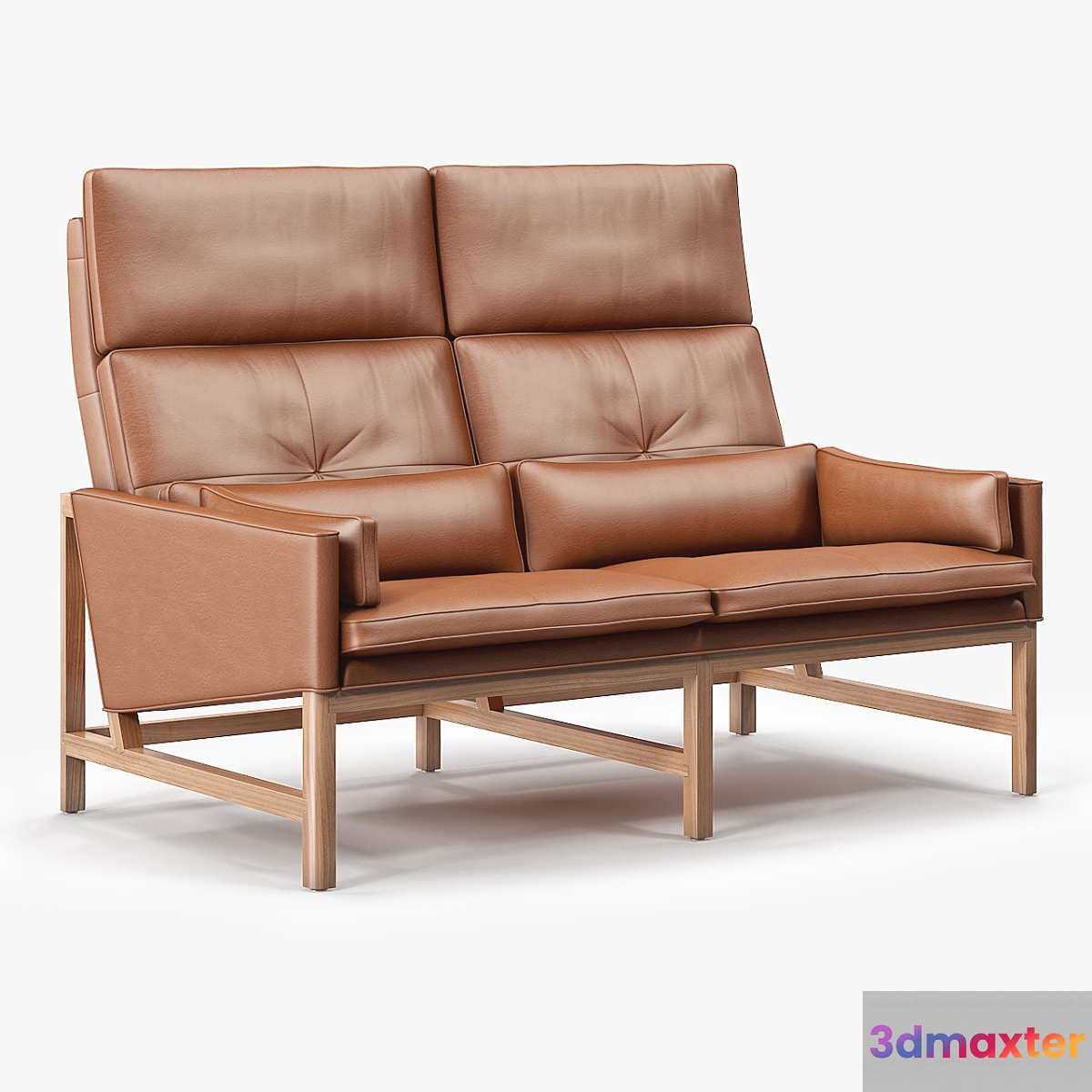 BassamFellows High Back Settee 3D Max