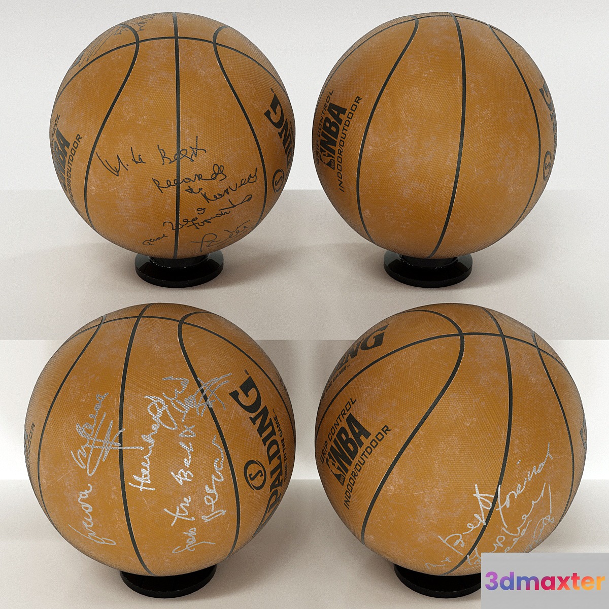 Basketballs autographed 3D Max