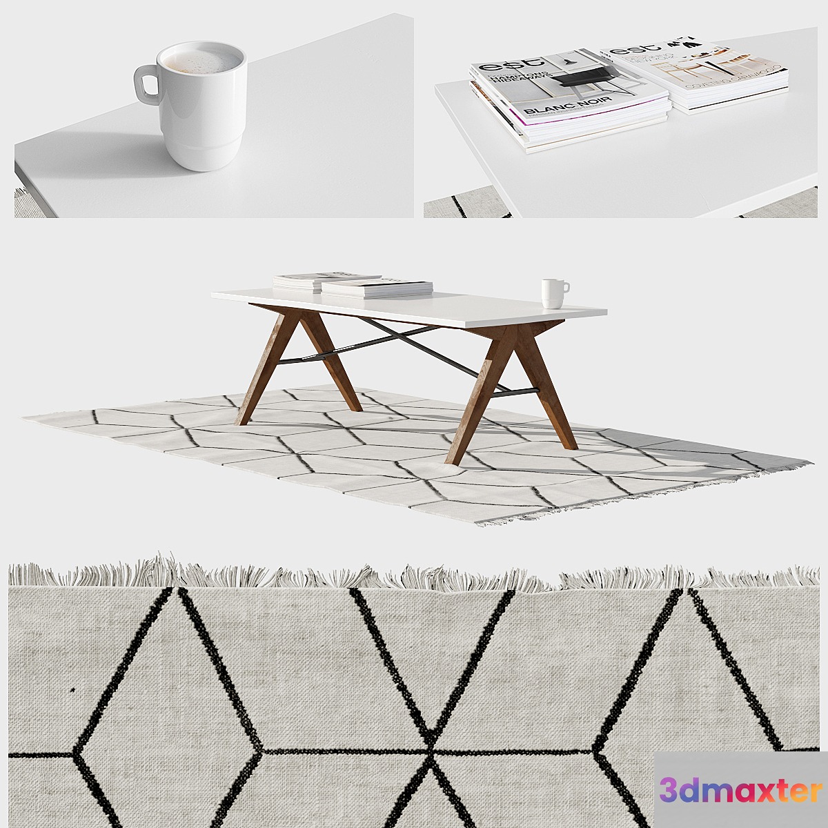 Zuo - Saints Coffee Table and Mum's Pad 3D Max