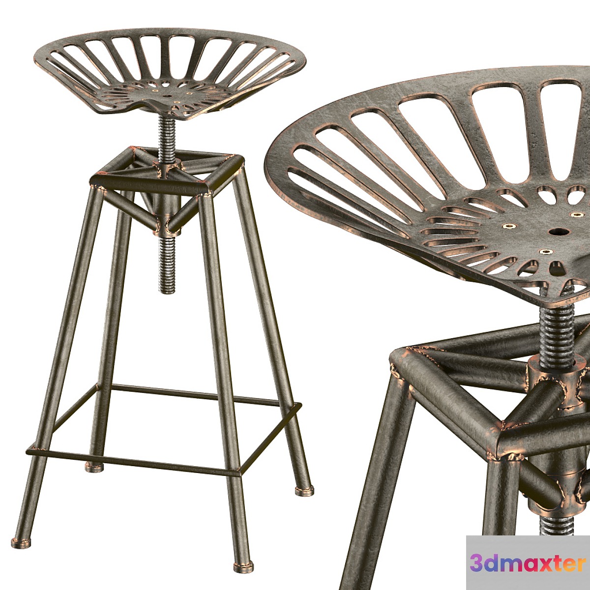 Charlie Industrial Metal Design stool - No.2