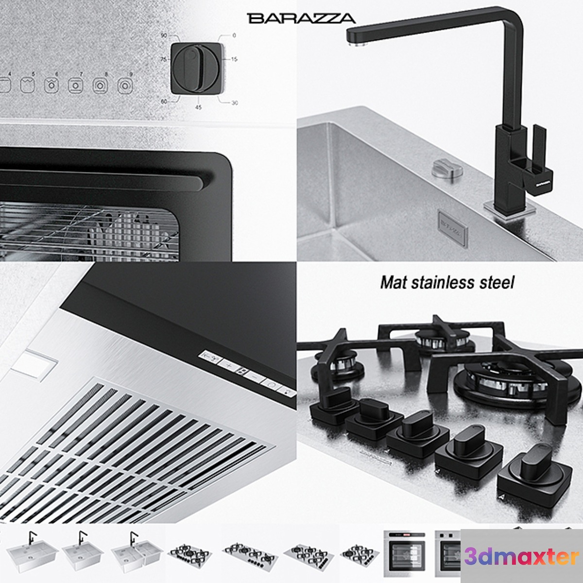 BARAZZA COLLECTIONS UNIQUE (Mat stainless stee) l 3D Max