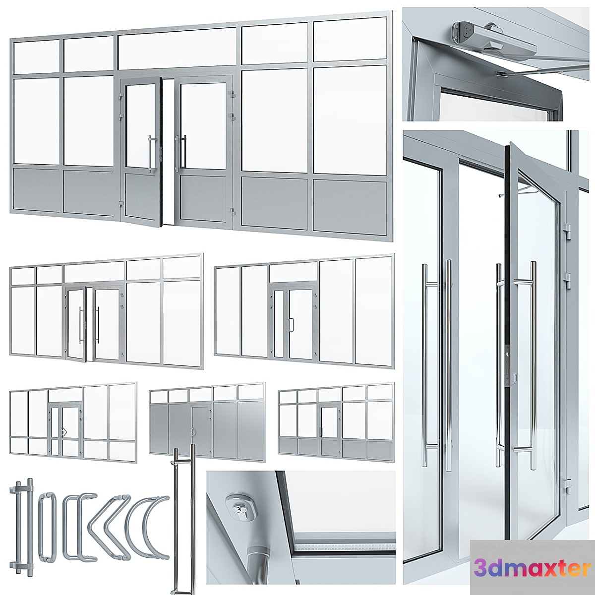 Aluminium door with partitions - No.3