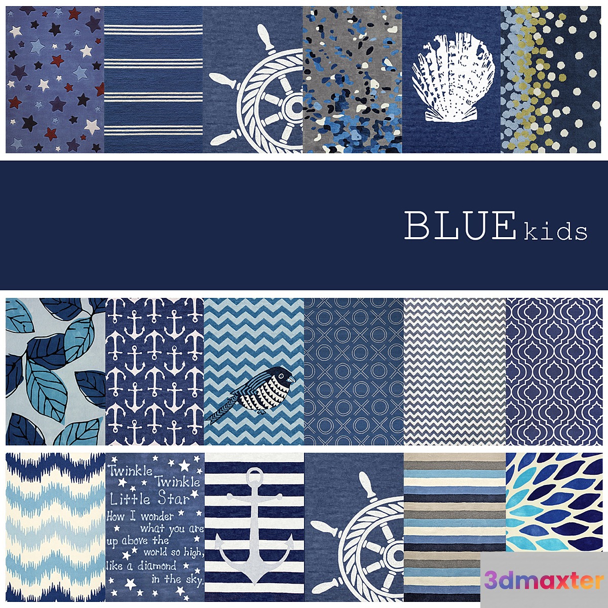 18 kids carpets colour BLUE