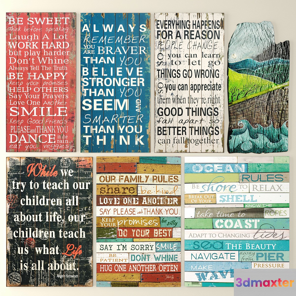 Decor Boards pictures Set signboard eco style design