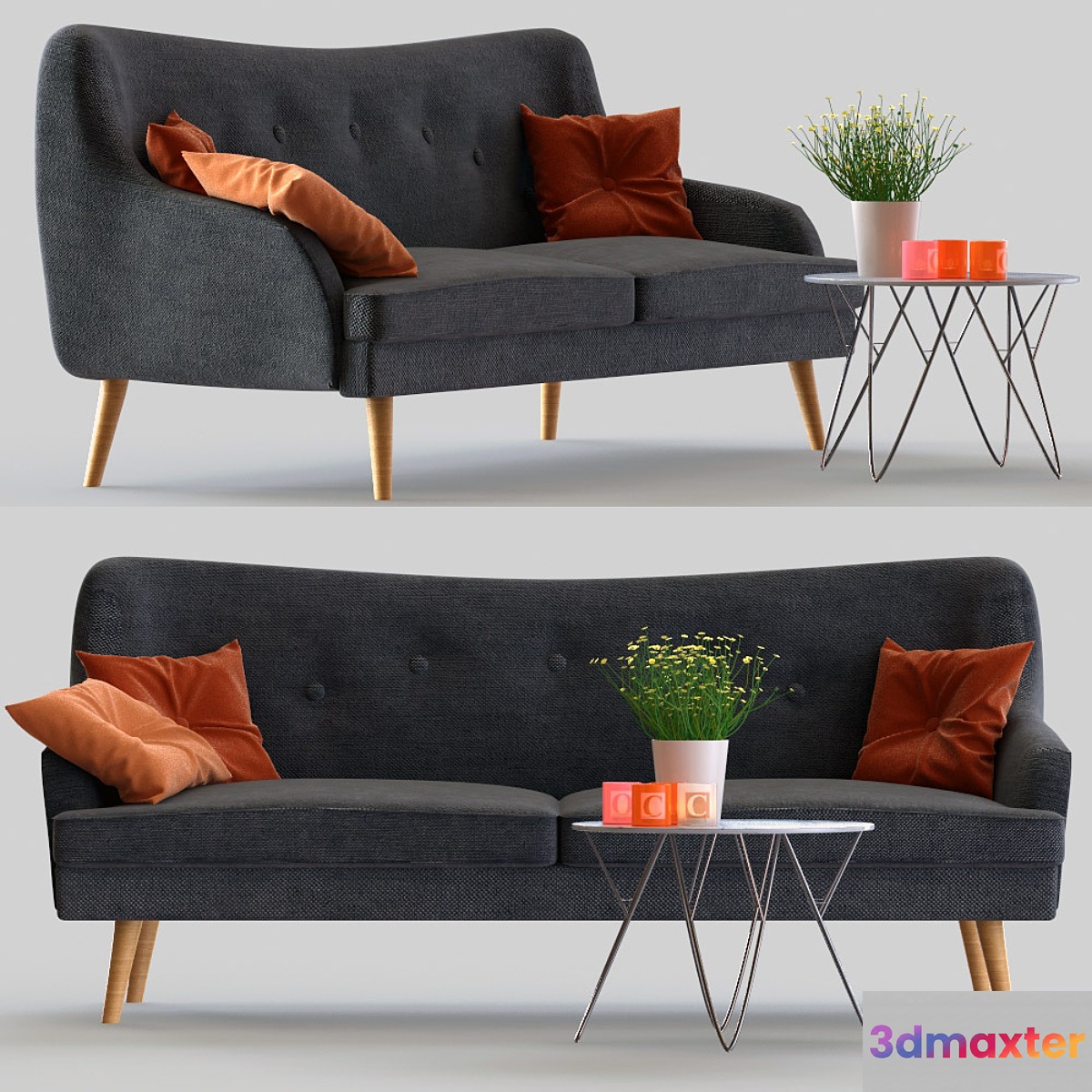Sofa and table Skeidar 3D Max