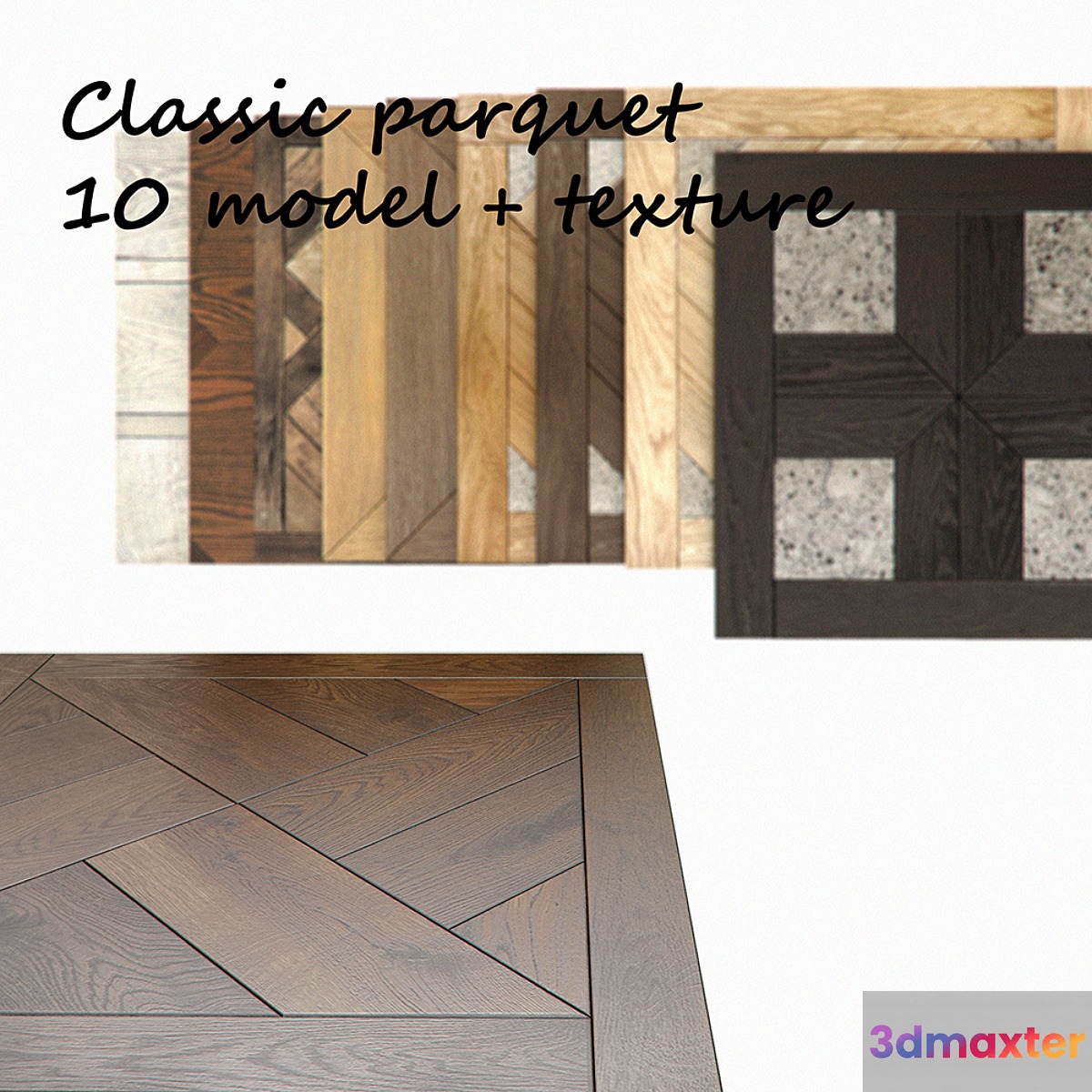 Modular parquet classic 3D Max