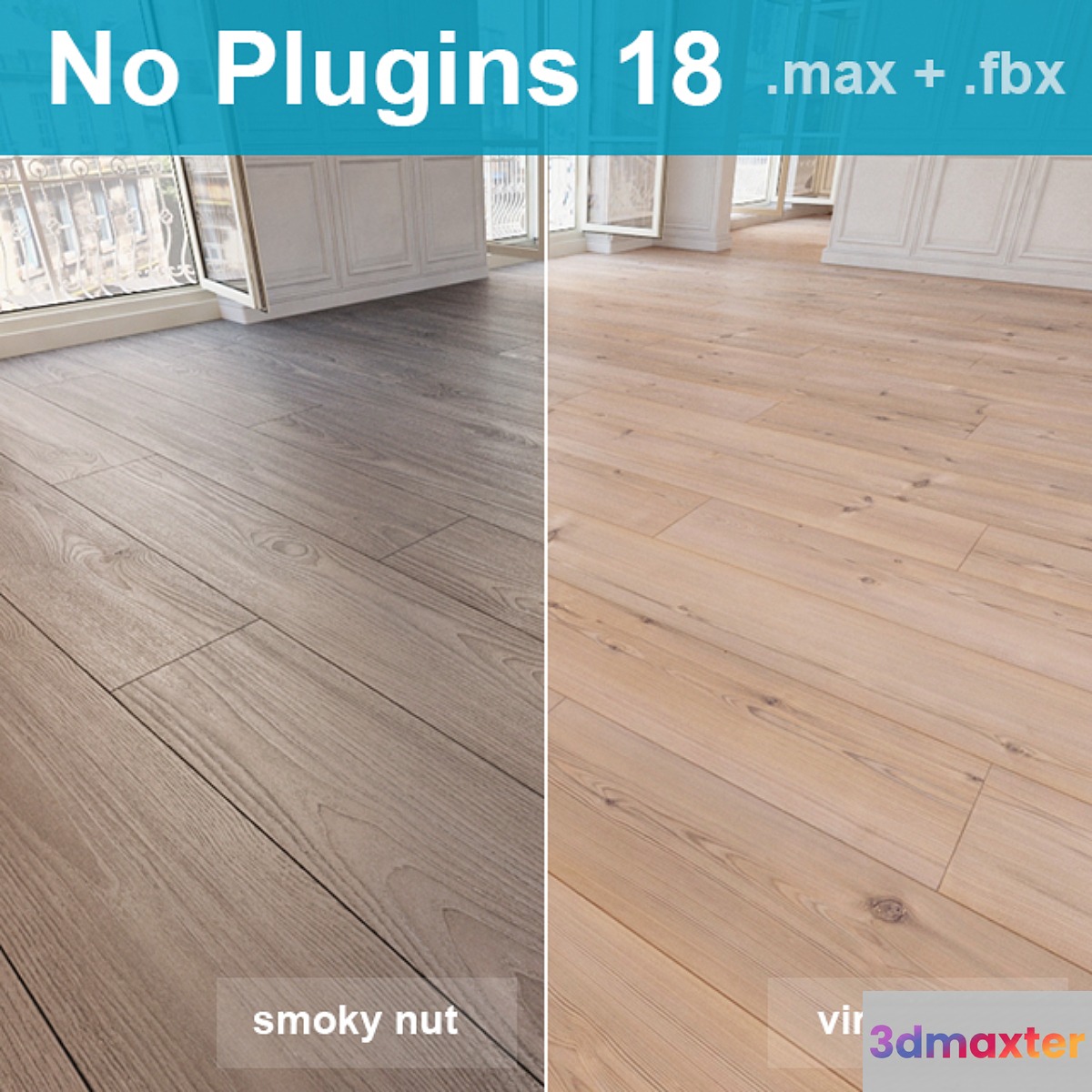 Parquet 18 (2 species without the use of plug-ins) 3D Max