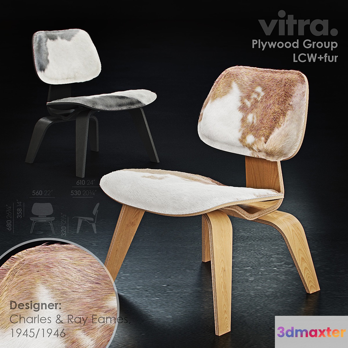 Vitra. Plywood Group - LCW + fur - No.2