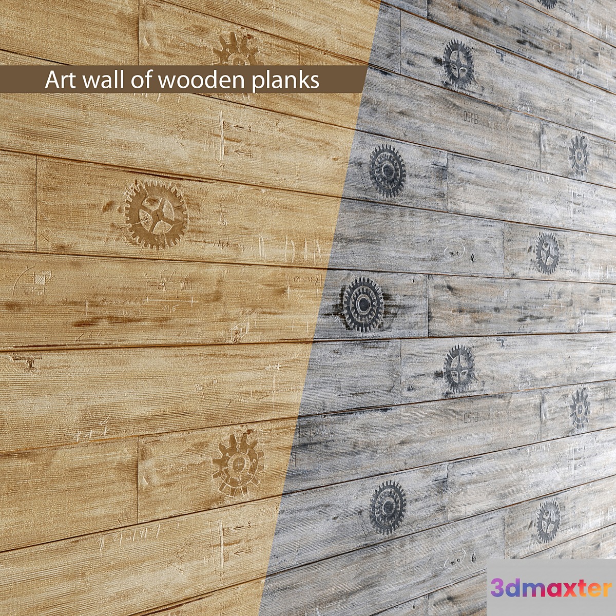 ART wall of boards. wall decor plank panels wooden decor boards wooden wall panel slats - No.2