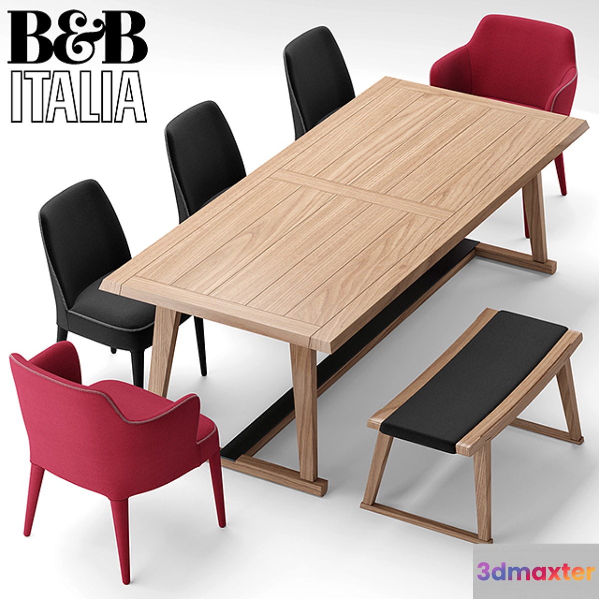 Table and chairs maxalto FEBO RECIPIO SELLA