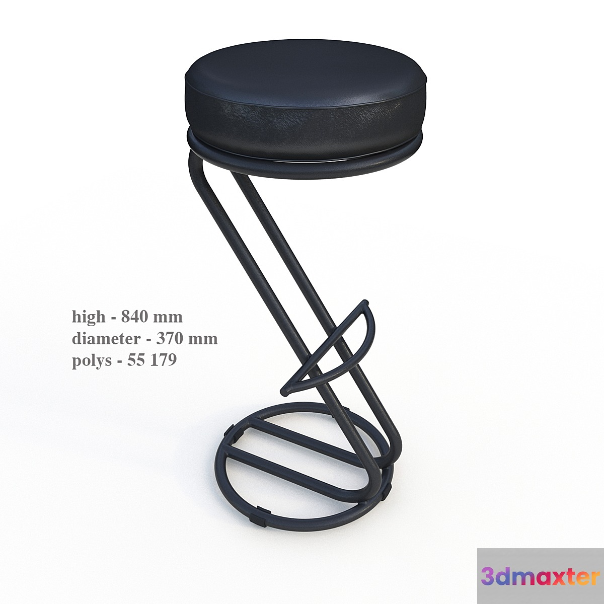 Barstool Zeta New 3D Max