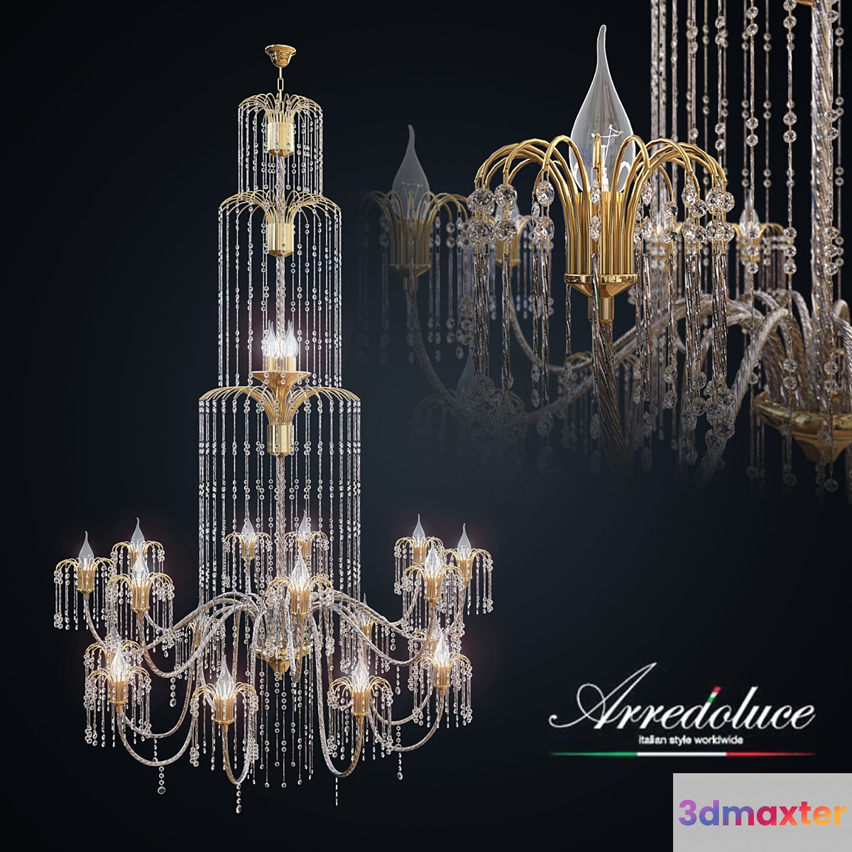 Arredo Luce Chandelier 406 3D Max
