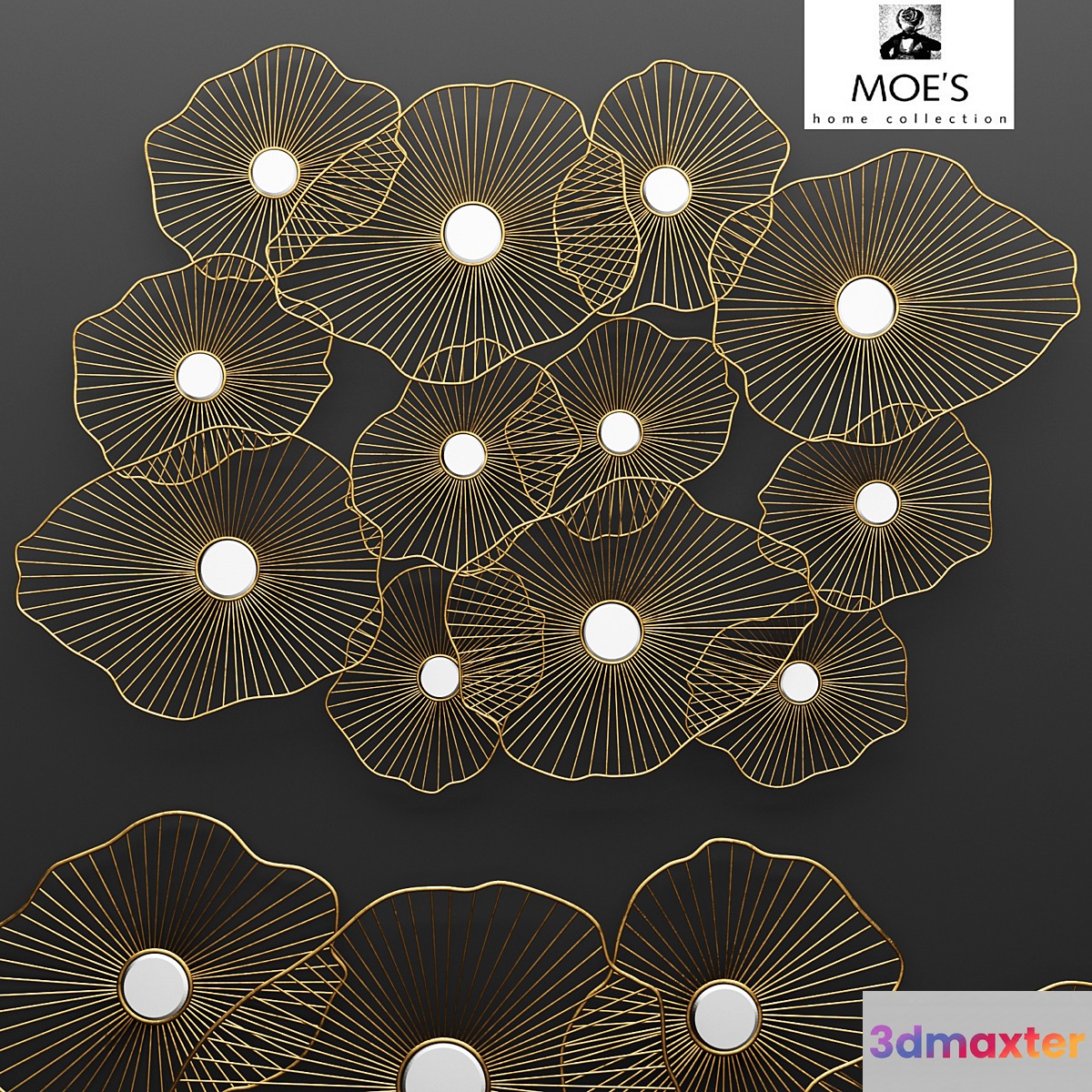 Lily Pad Wall Decor wall decor panels metallic golden luxury decor mirrors