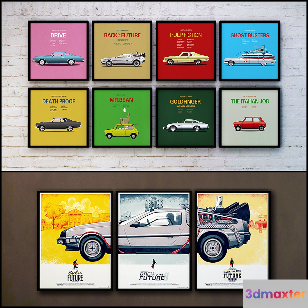 The picture in the frame: 32 pieces (86 collection) Auto theme 3D Max