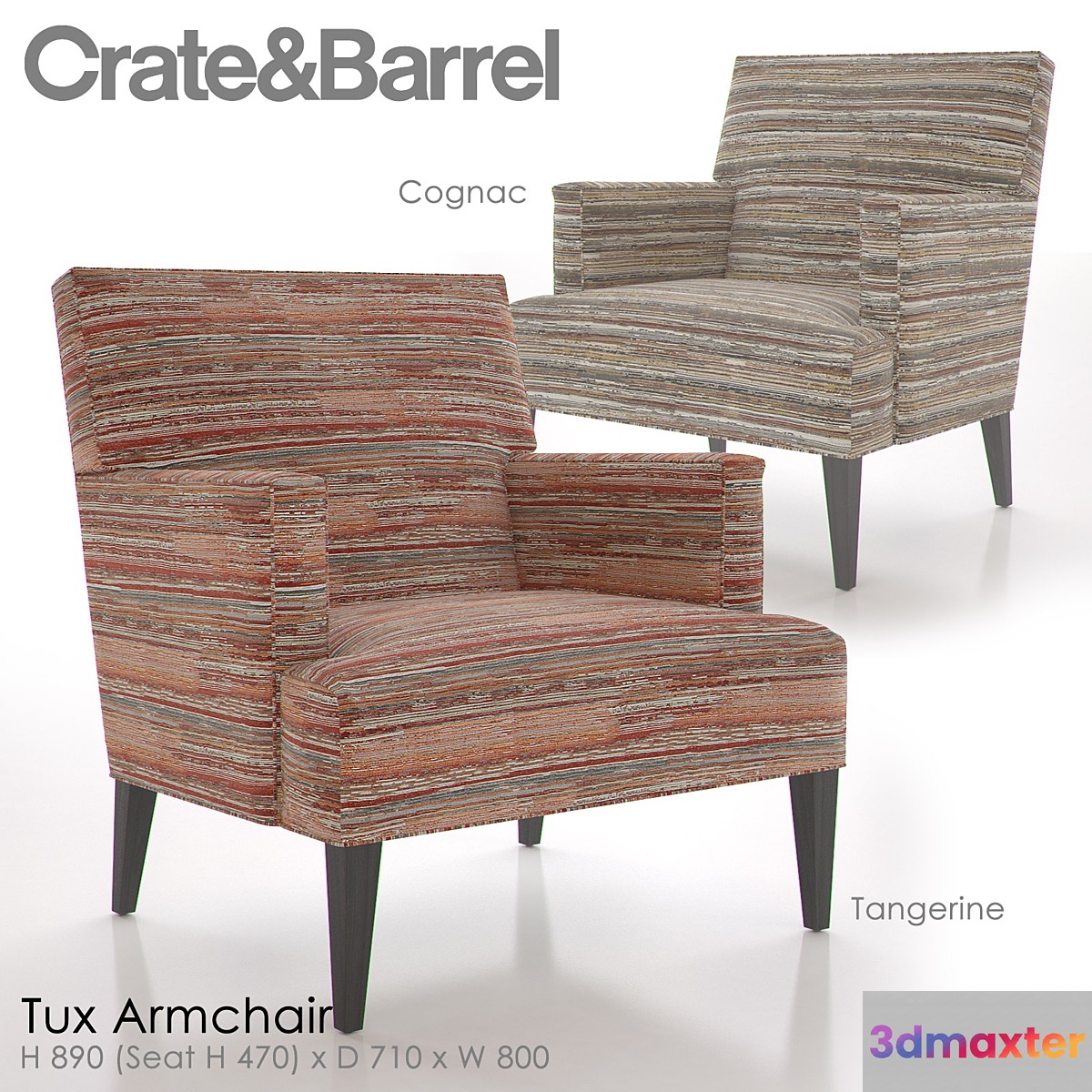 Crate and Barrel Tux Armchair