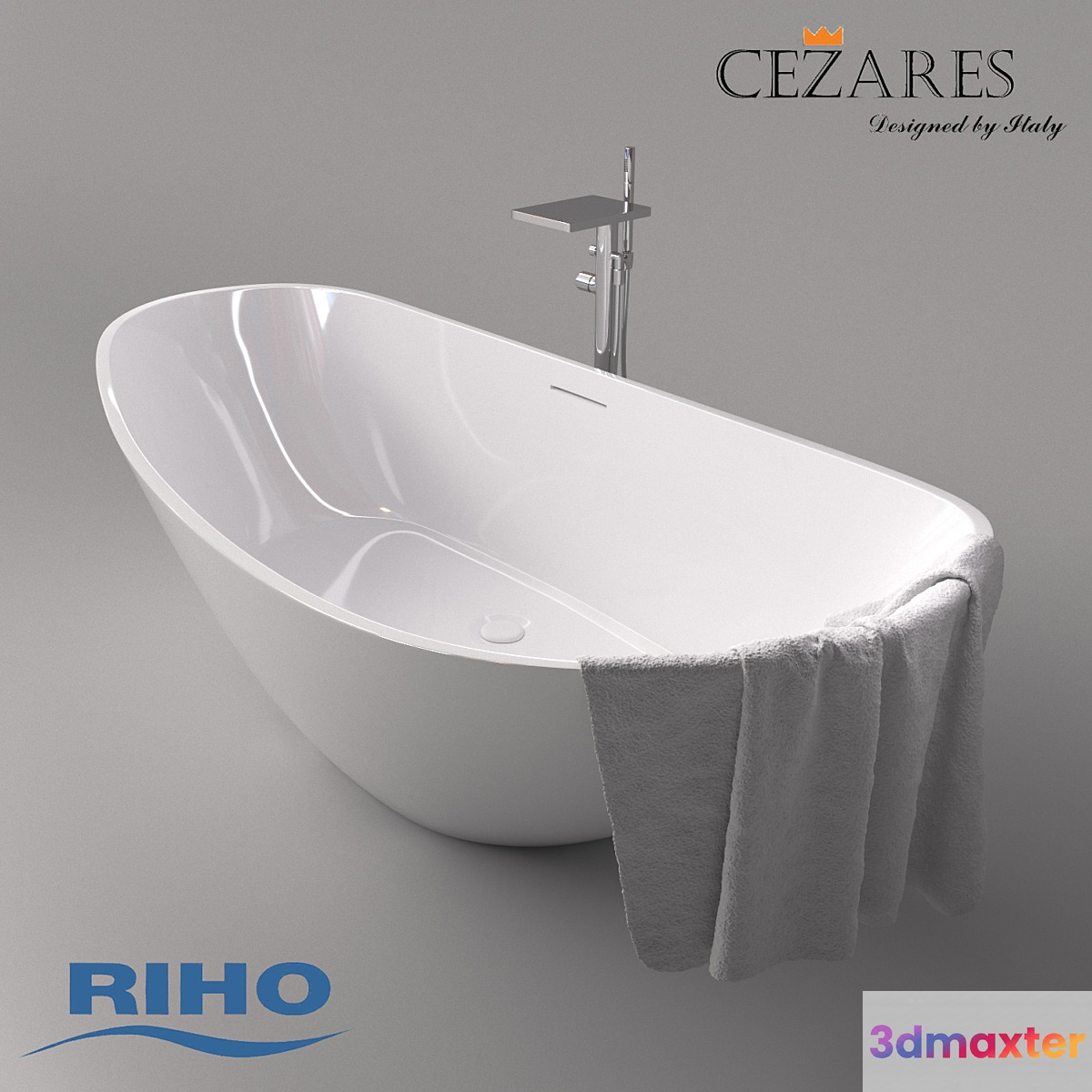 Bath Riho Granada & mixer Cezares Cascado 3D Max