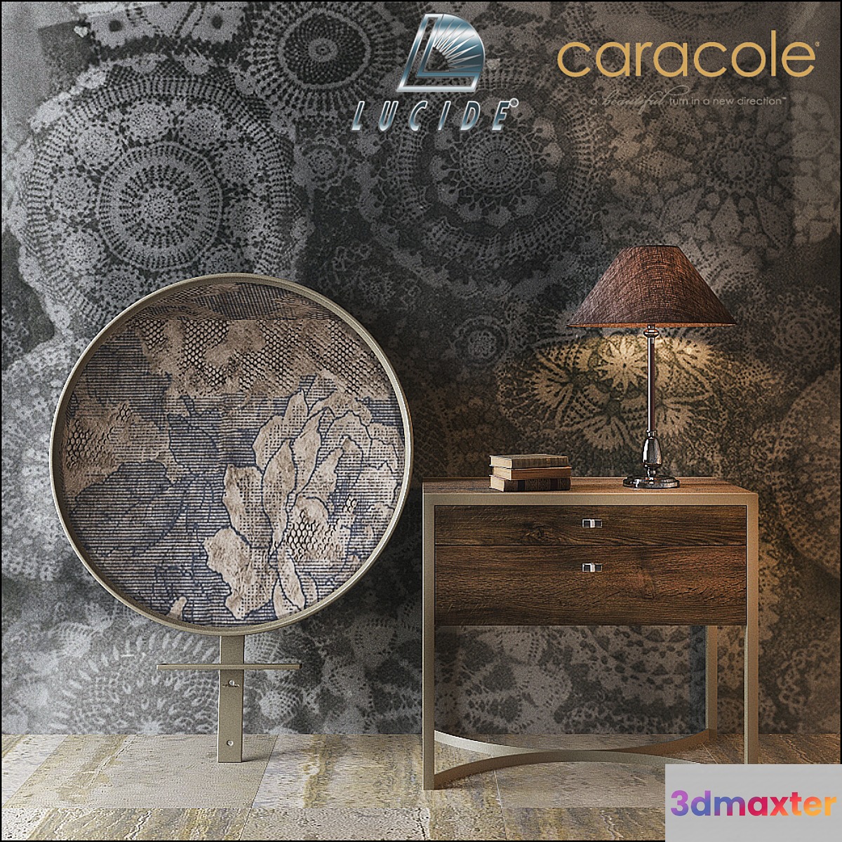 CARACOLE Nightstand ATS-NITSTD-001 3D Max