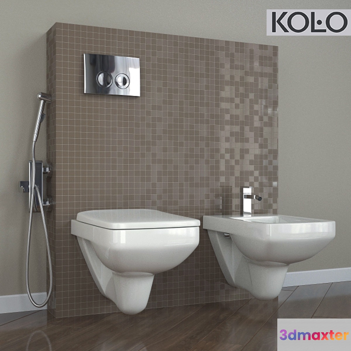 WC suspended NOVA PRO Rimfree hung bidet rectangular tm KOLO
