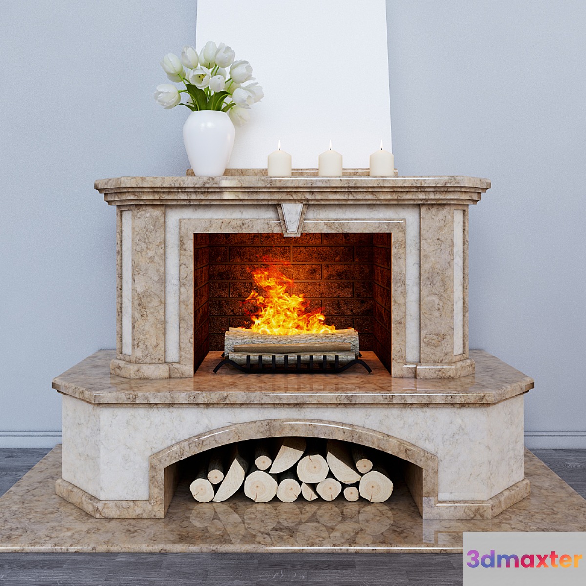 Klasiichesky fireplace
