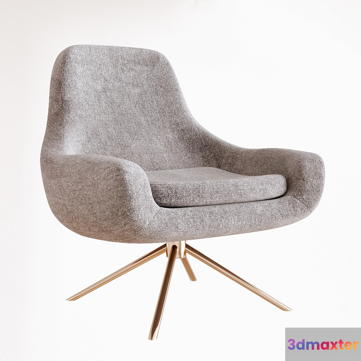Softline Apricot swivel curved chair 3D Max