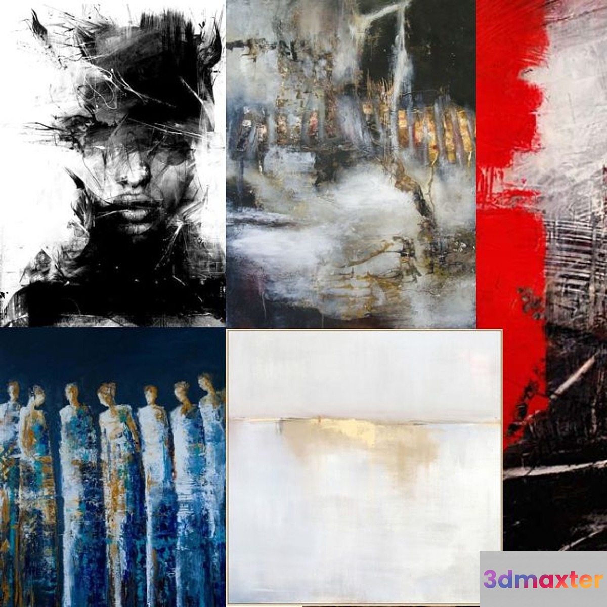 Textures paintings of contemporary art