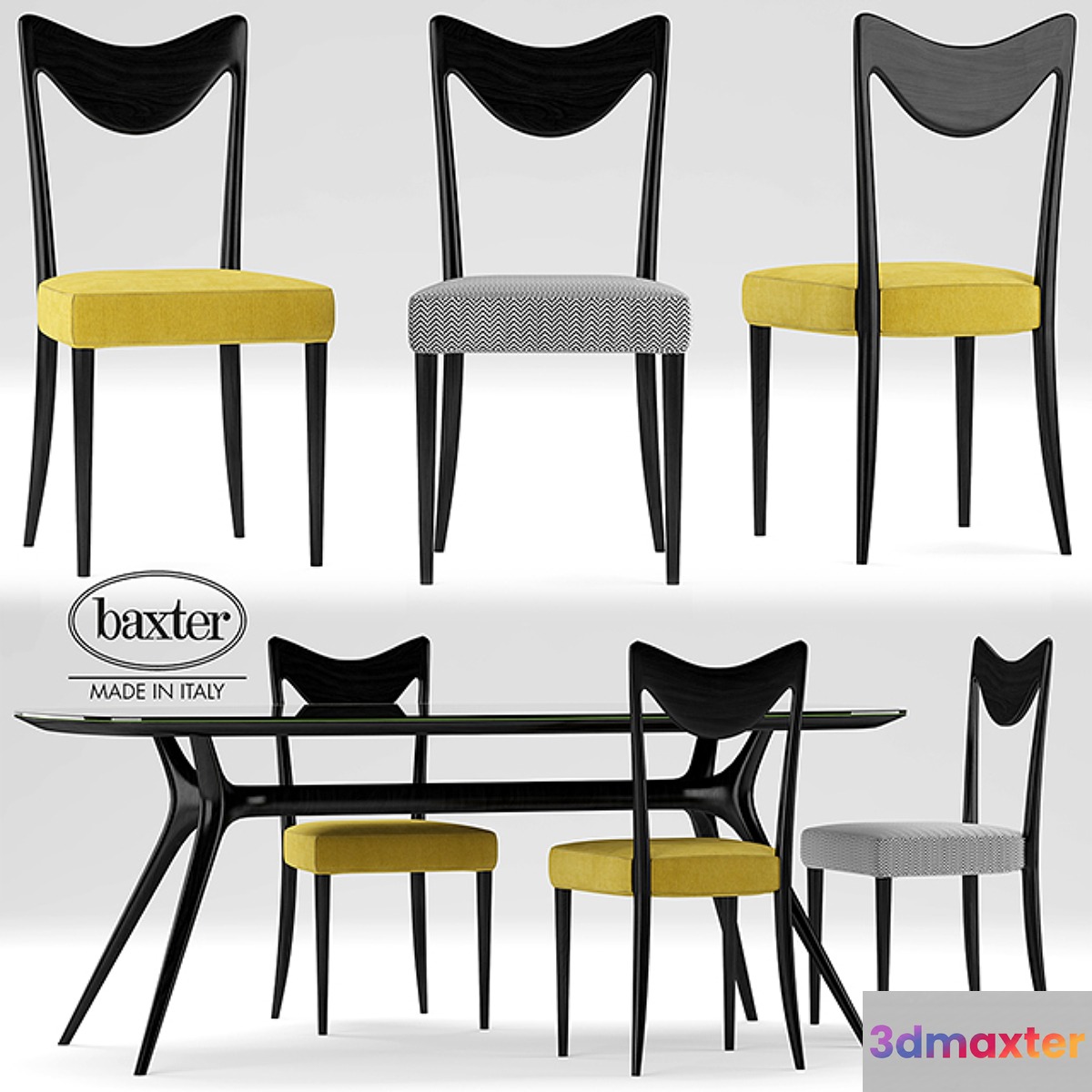 Table and chairs Baxter ODETTE