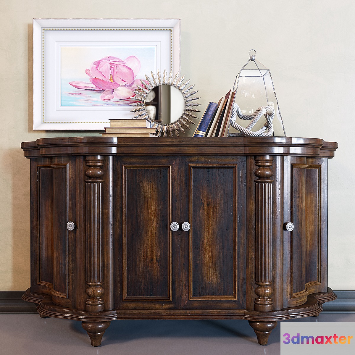 Shaped credenza 3D Max
