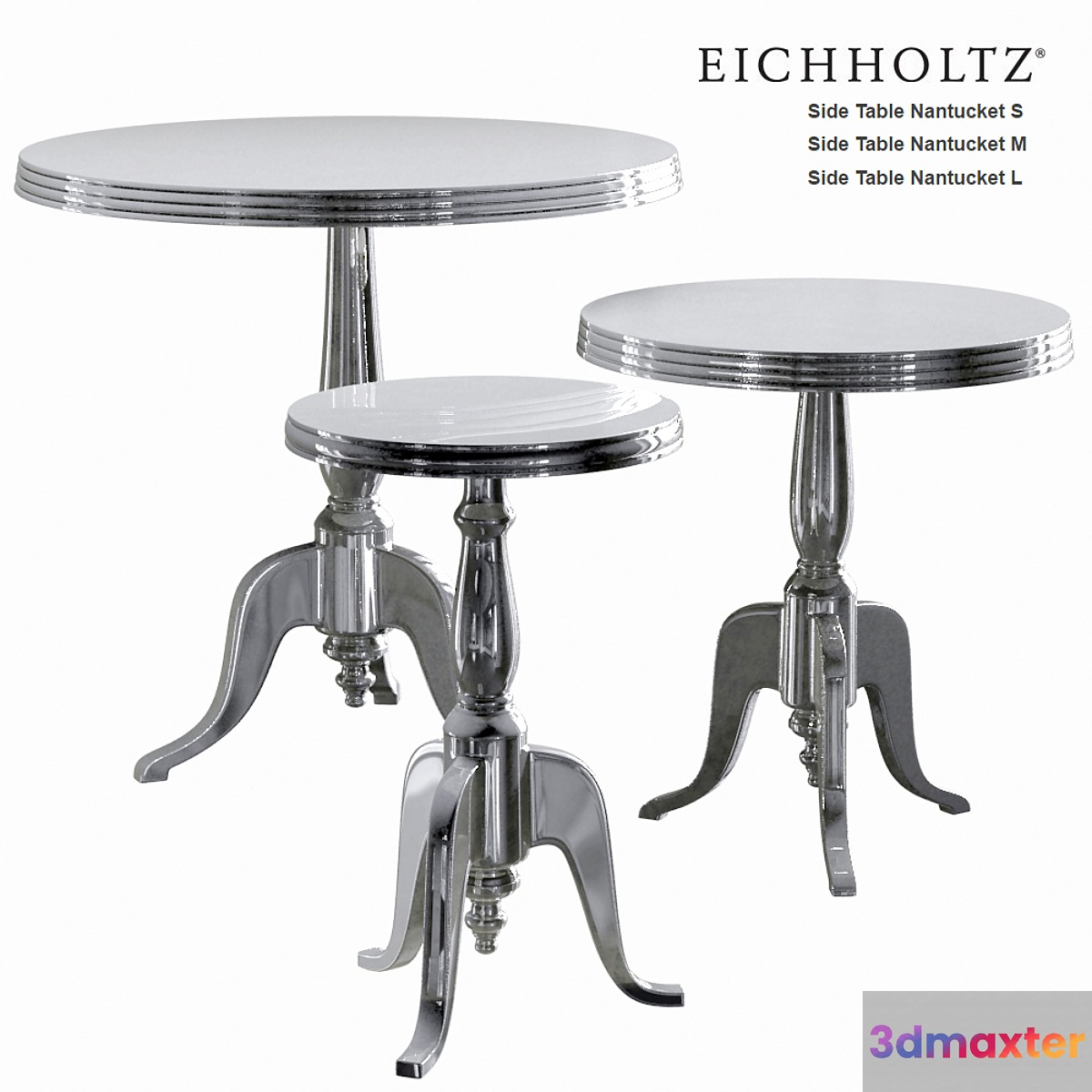 Eichholtz Side Table Nantucket S M L 3D Max