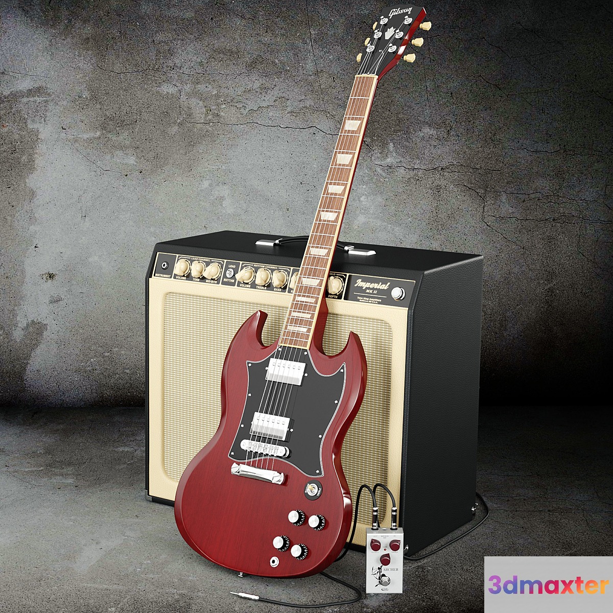 GUITAR set 3D Max