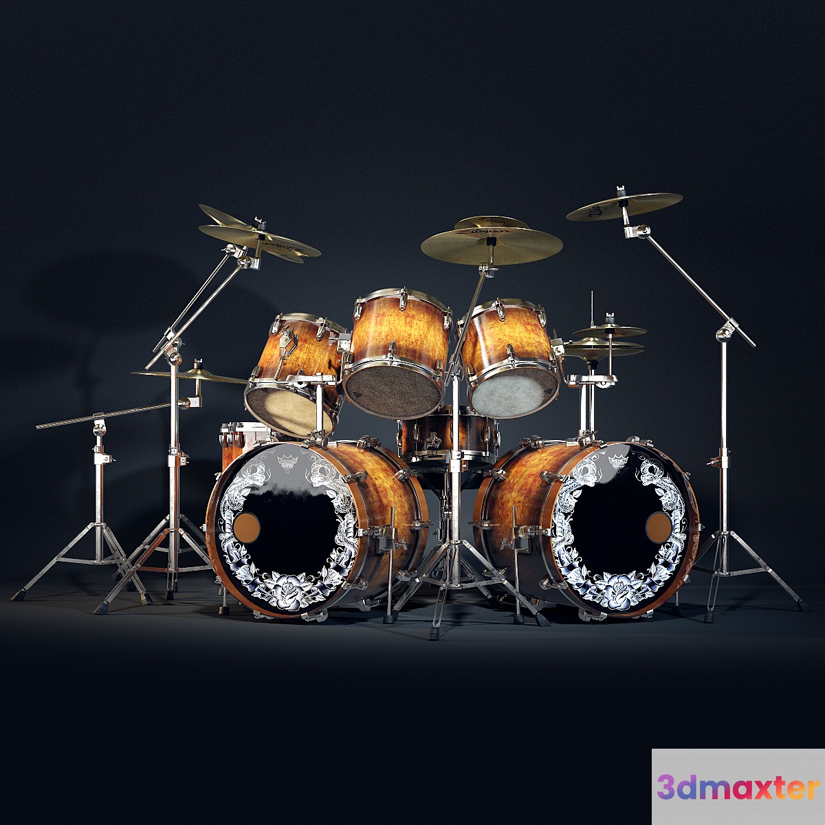 Drum kit 3D Max