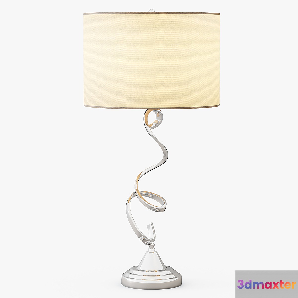 Nickel Swirl Table Lamp 3D Max