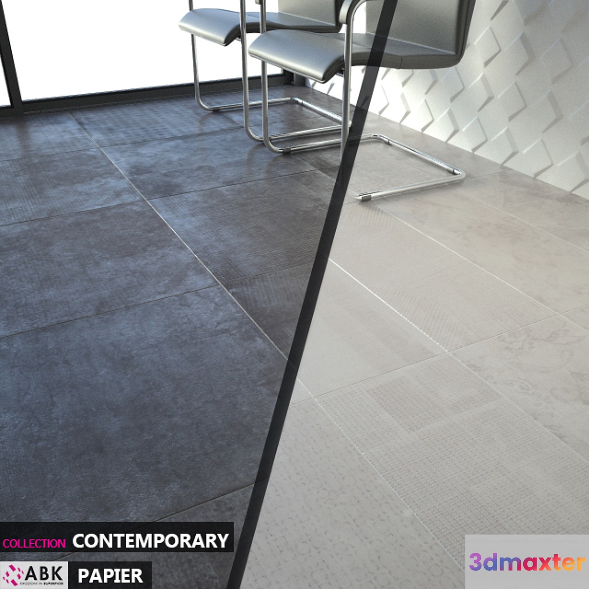 ABK COLLECTION CONTEMPORARY PAPIER ANTRACITE GRIGIO Set 01 - No.2