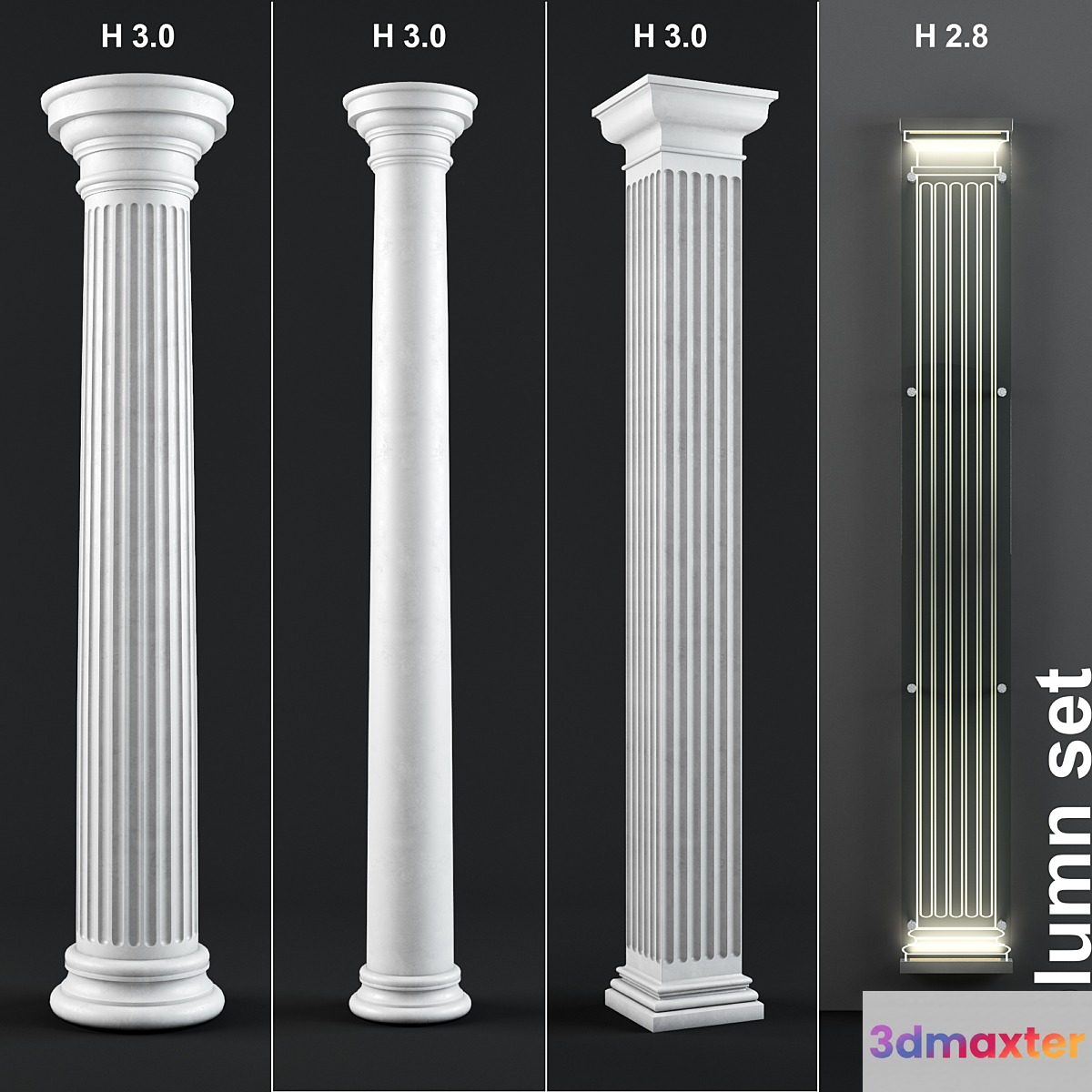 Column set - Set of 4 columns - No.3
