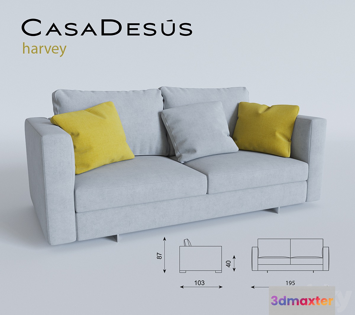 Casadesus - Harvey sofa 1 3D Max